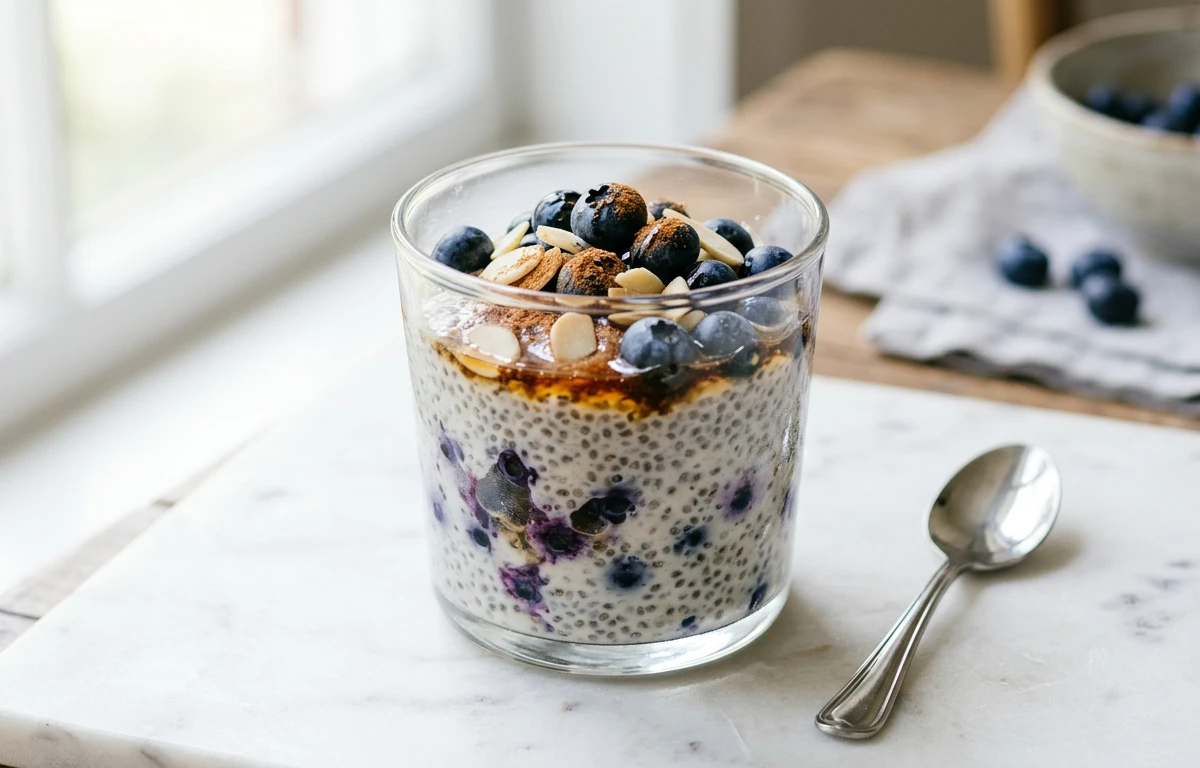 Overnight Blueberry Chia Pudding