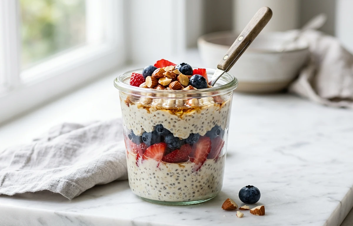 Overnight Chia & Berry Oats