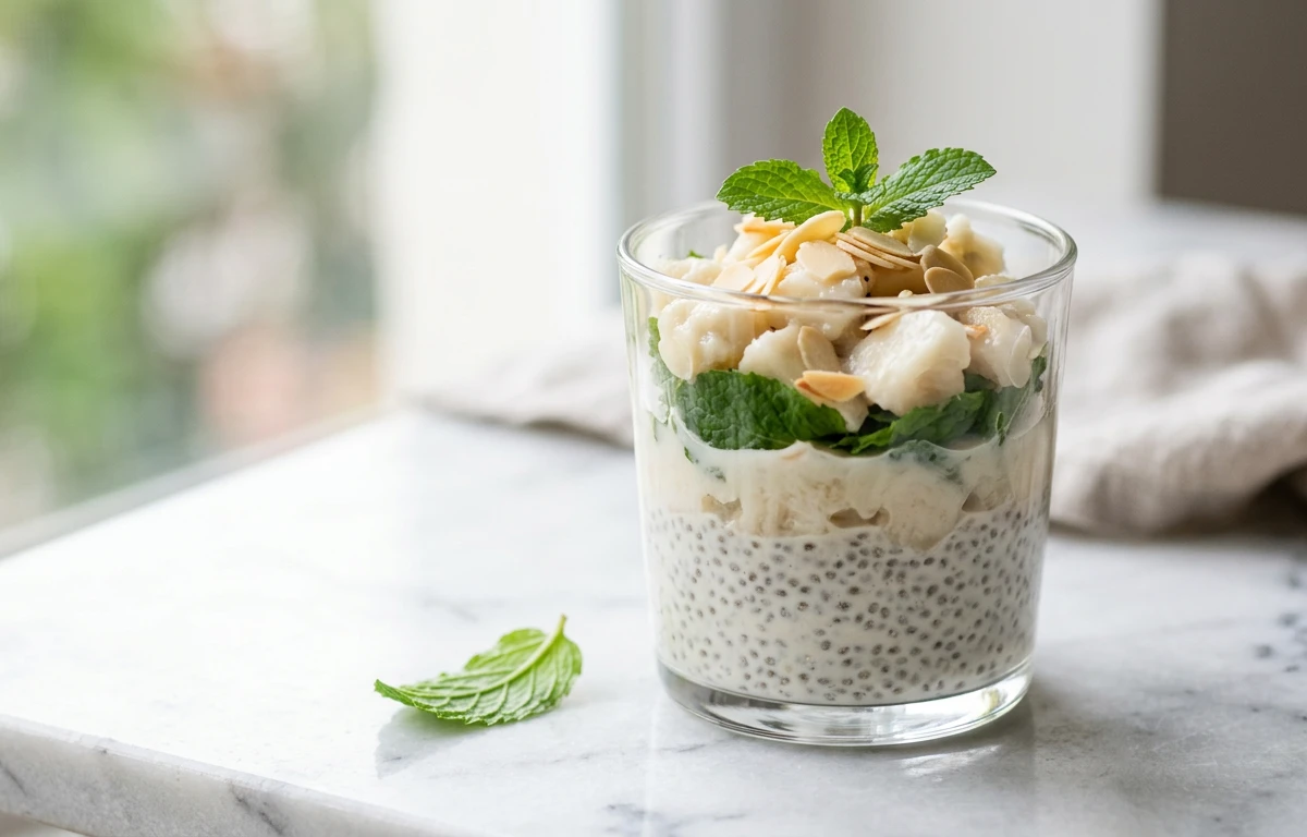 Overnight Chia & Custard Apple Pudding