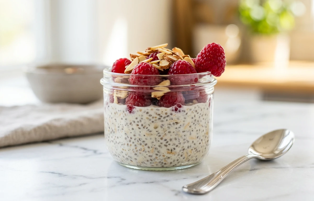 Overnight Chia Pudding with Berries