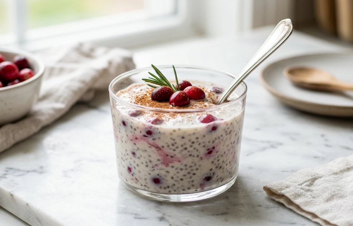 Overnight Cranberry Chia Pudding