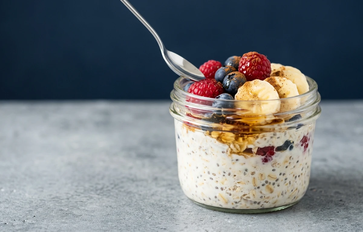 Overnight Oats with Banana & Berries