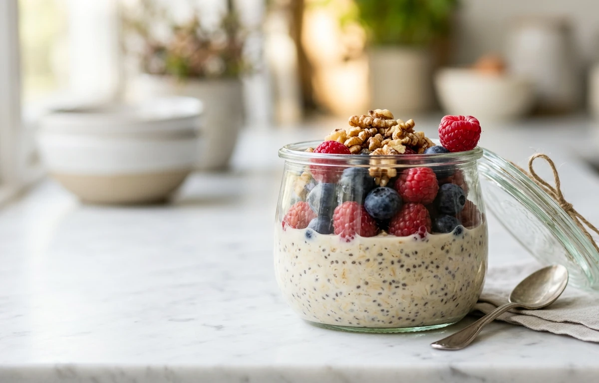 Overnight Oats with Berries & Nuts