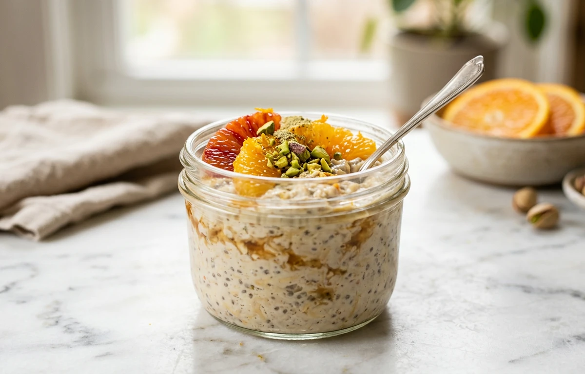 Overnight Oats with Orange & Cardamom