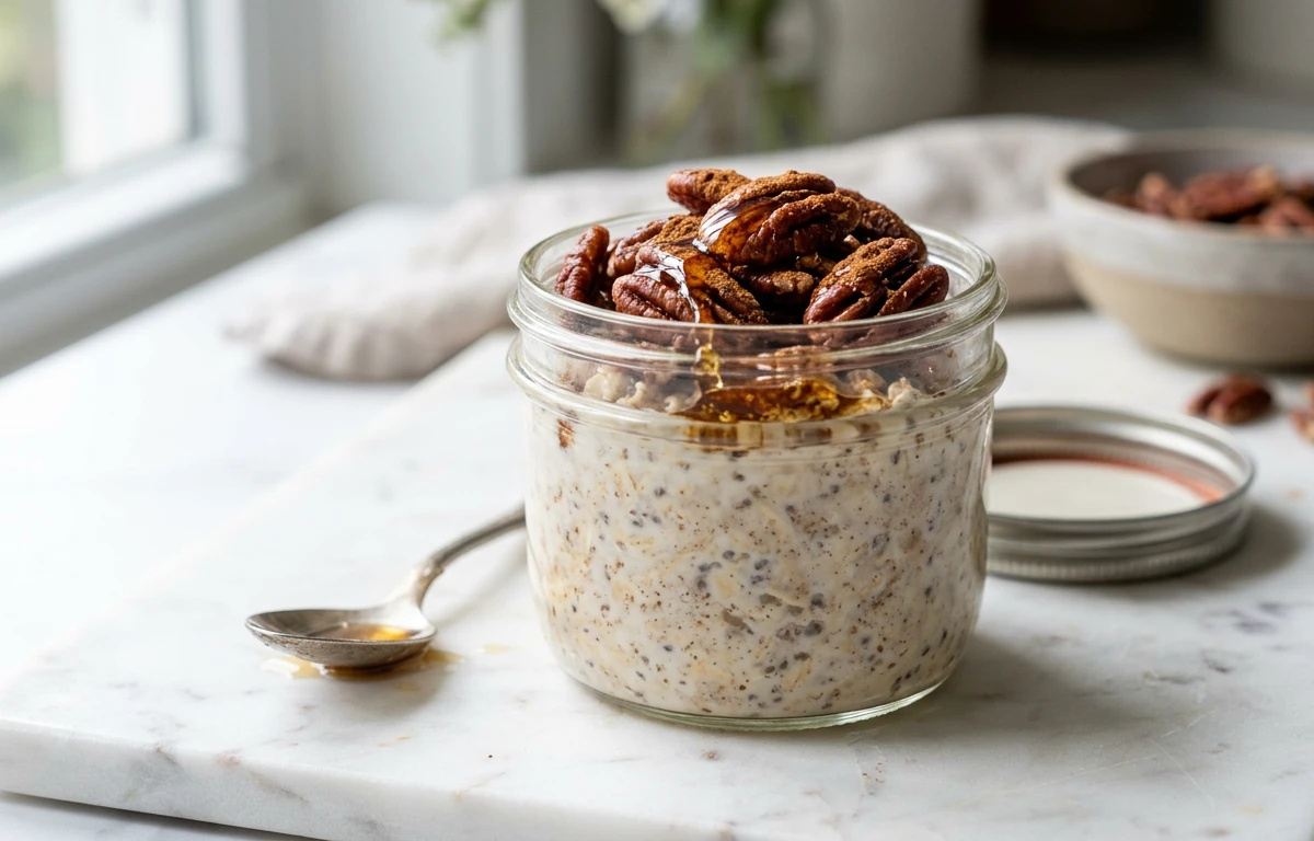Overnight Oats with Pecans & Cinnamon