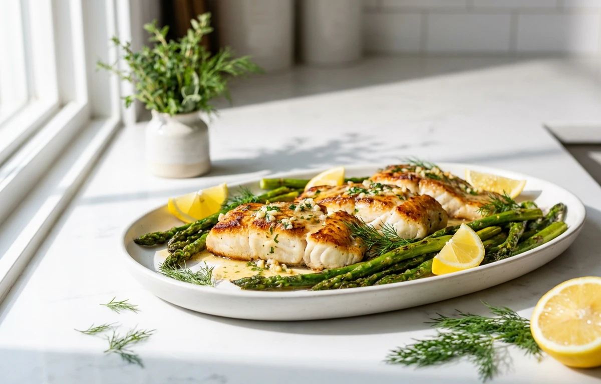 Pan-Seared Burbot with Lemon & Dill