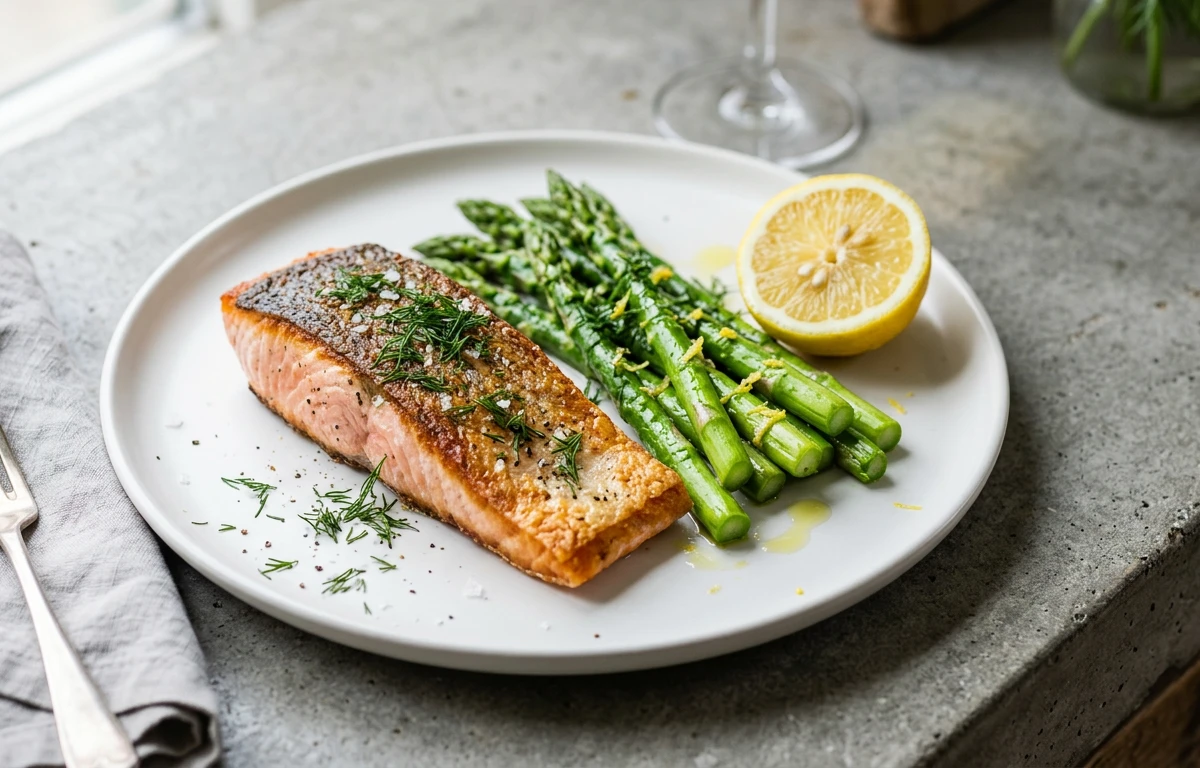 Pan-Seared Salmon with Asparagus