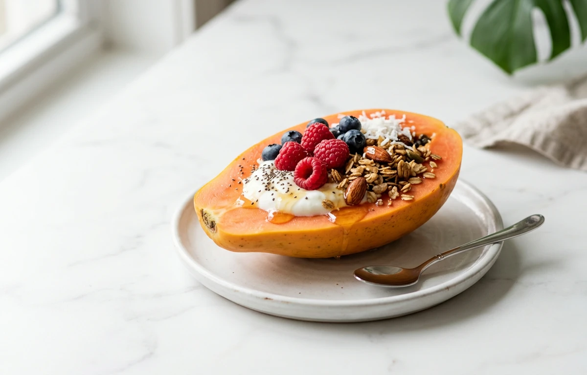 Papaya Breakfast Boat