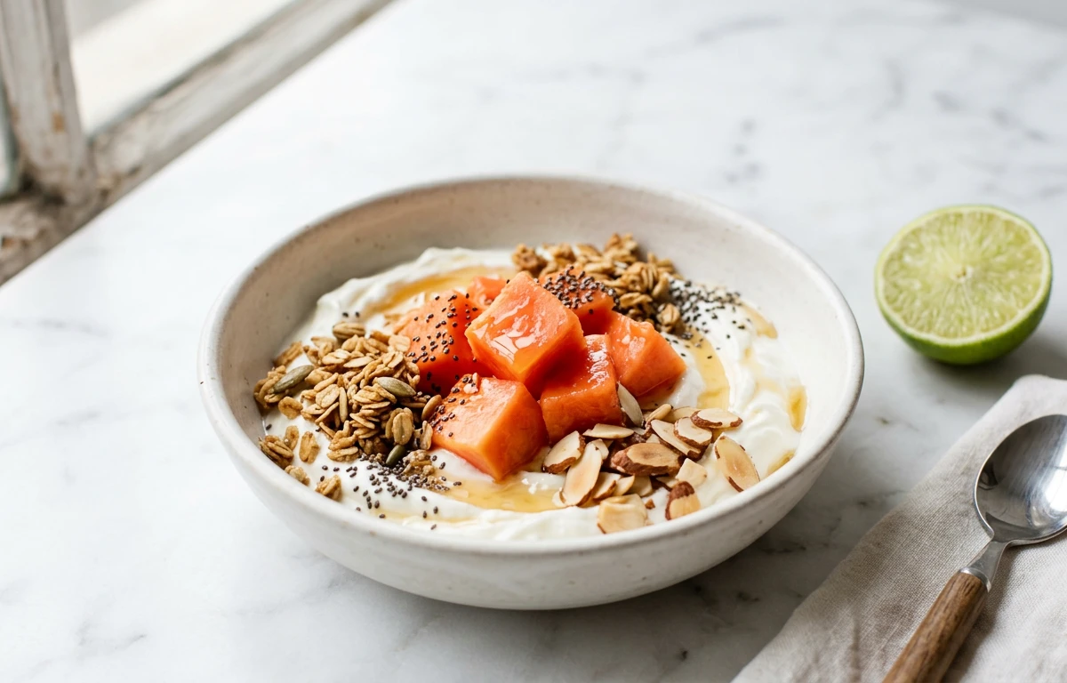 Papaya Protein Yogurt Bowl