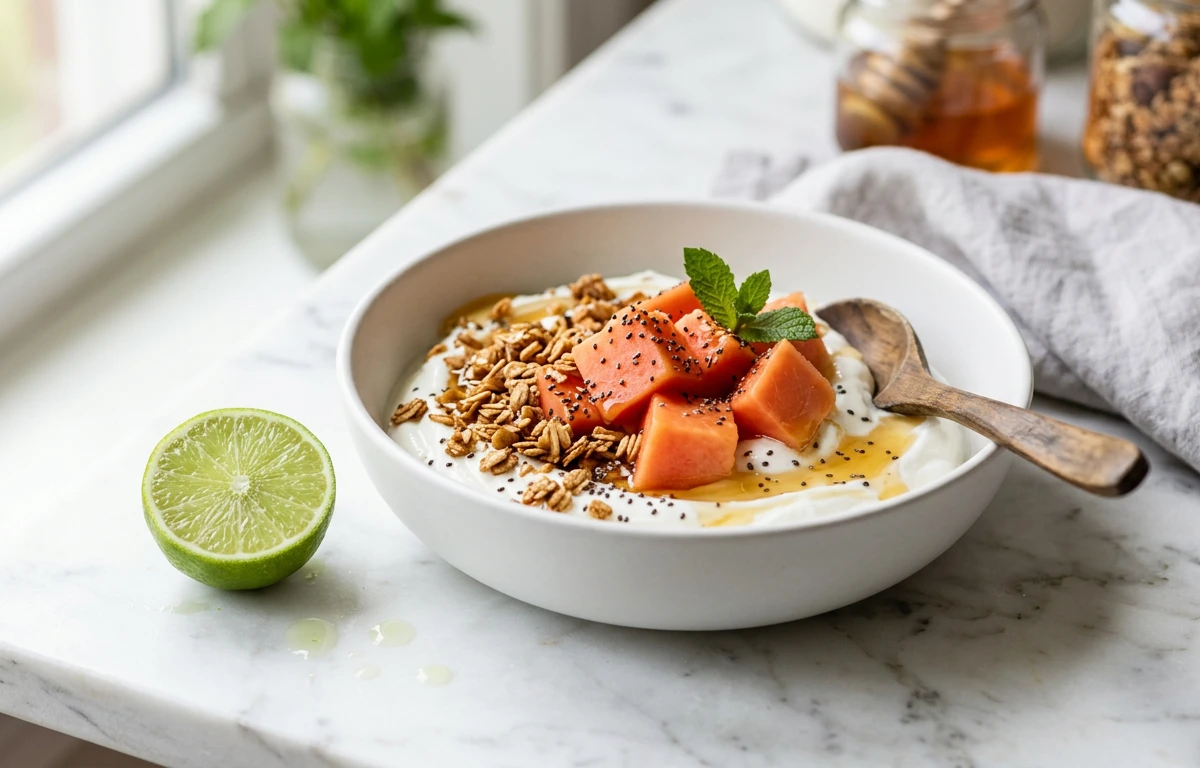 Papaya Yogurt Bowl