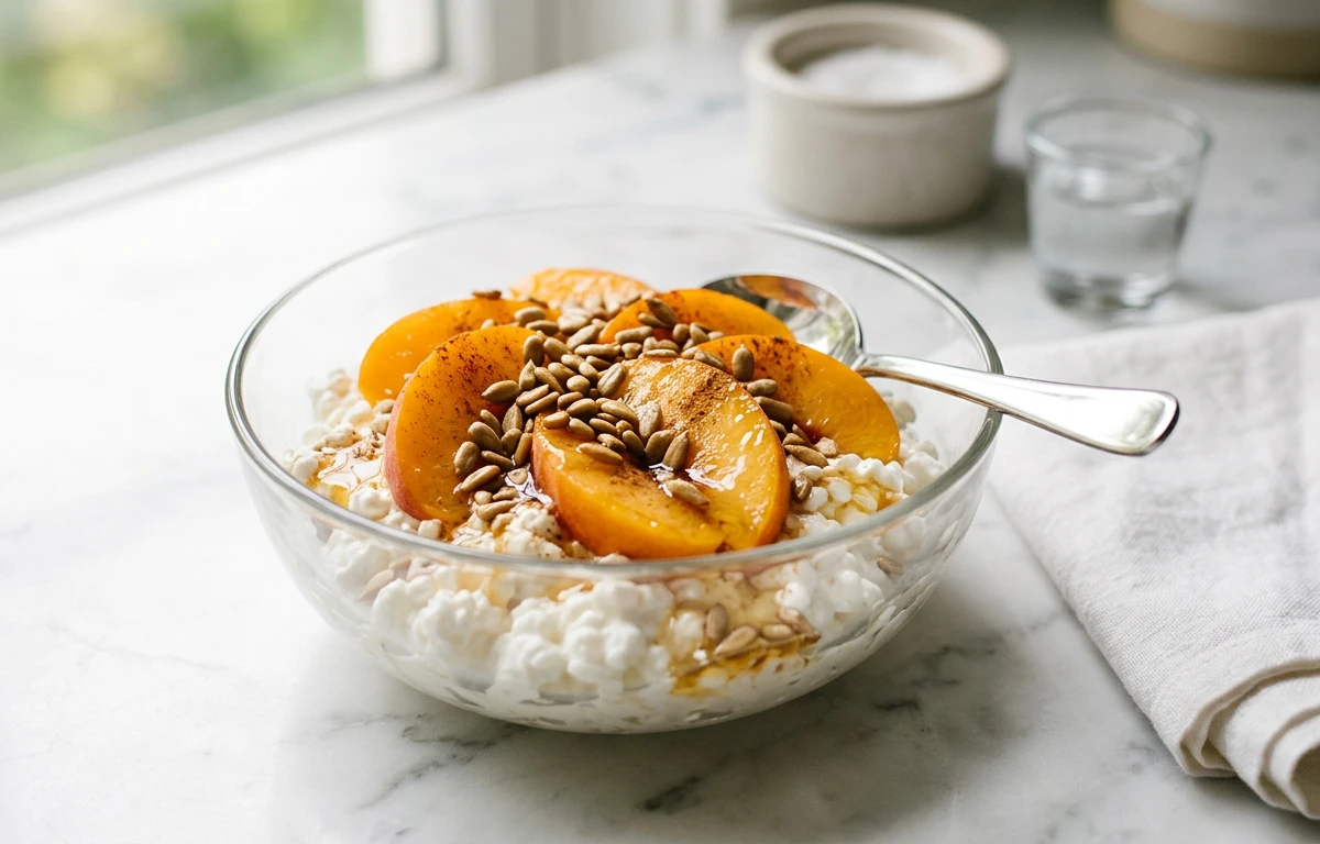 Peach & Cottage Cheese Bowl