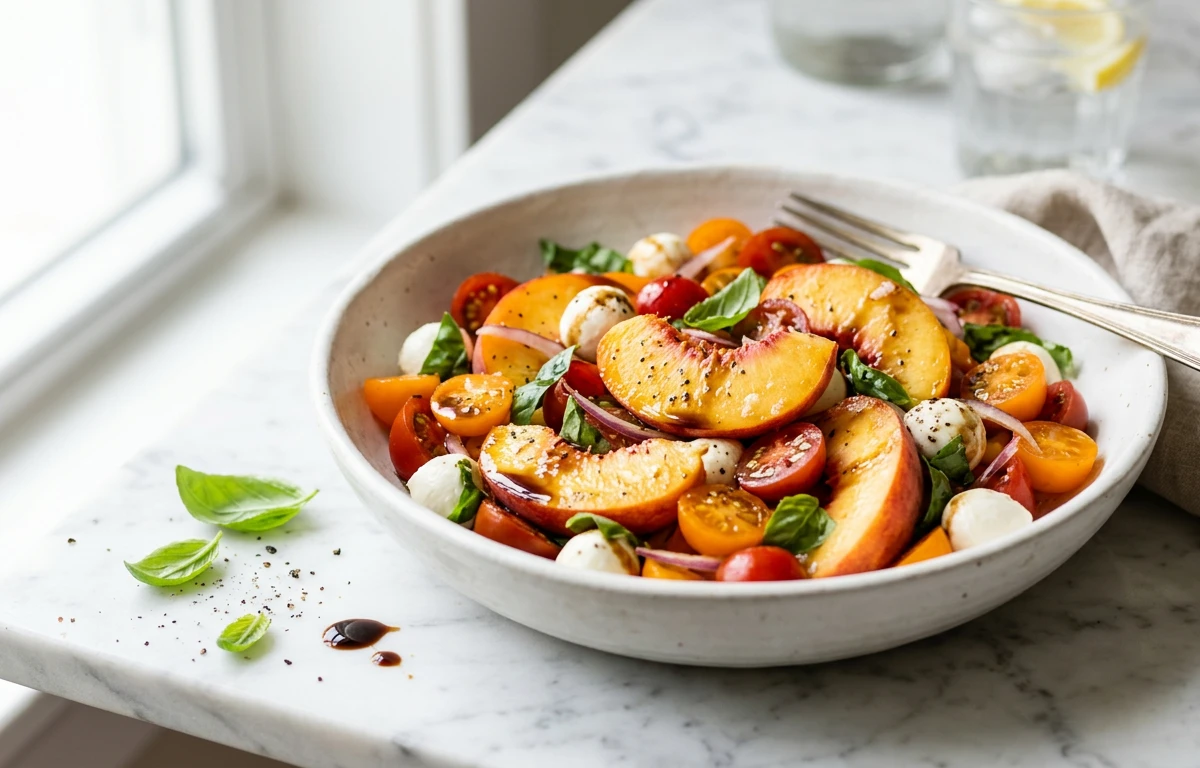 Peach and Tomato Salad