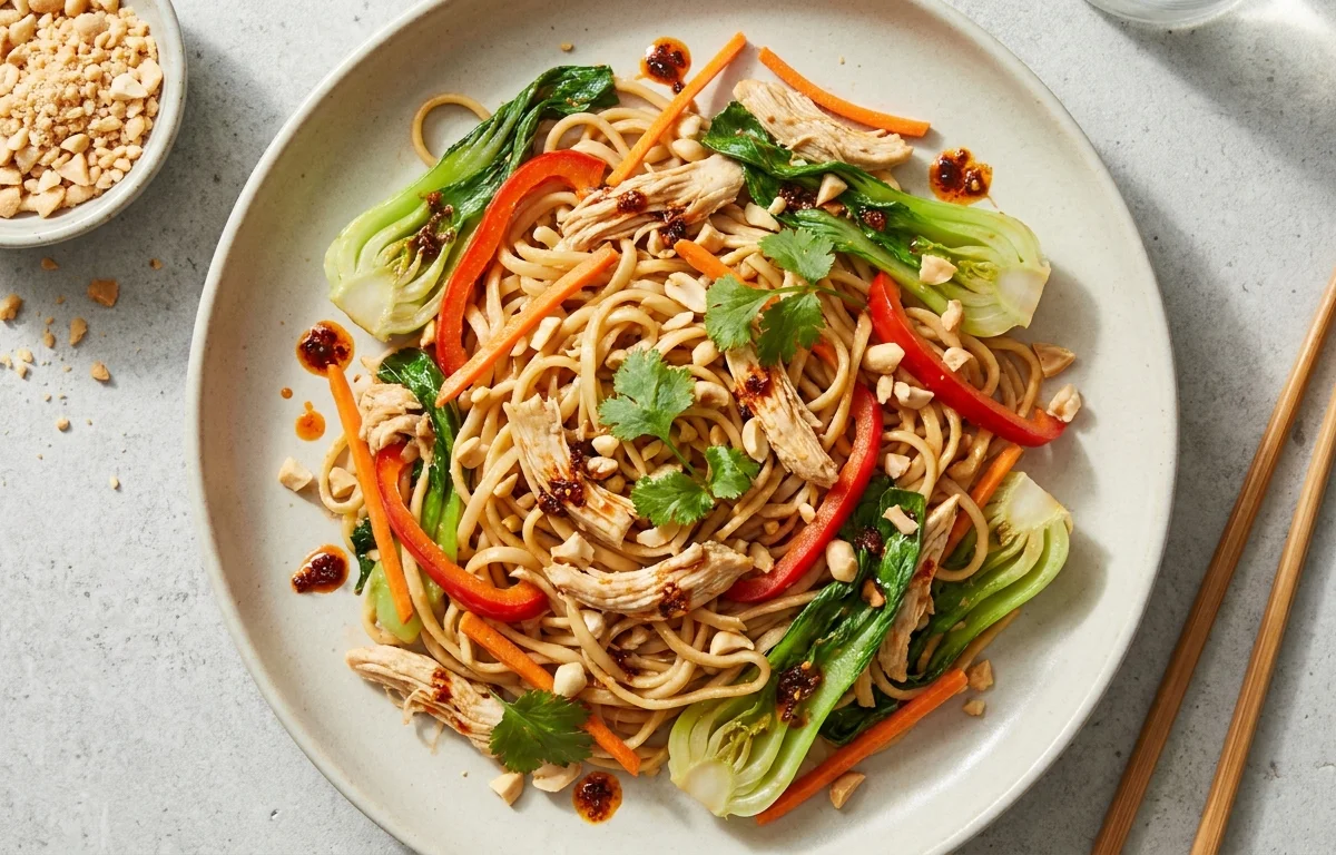 Peanut Noodles with Vegetables