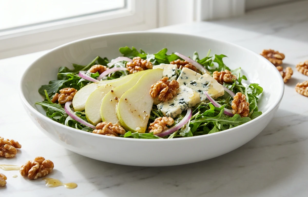 Pear, Walnut & Blue Cheese Salad