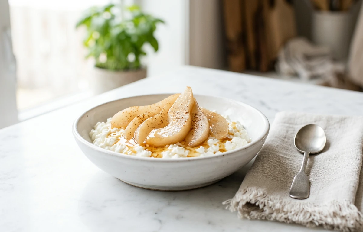 Pear & Cottage Cheese Bowl