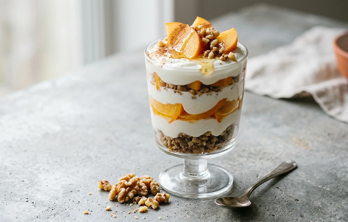 Persimmon & Walnut Yogurt Parfait