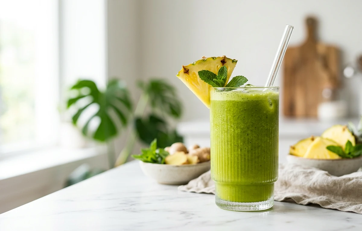 Pineapple Ginger Green Smoothie