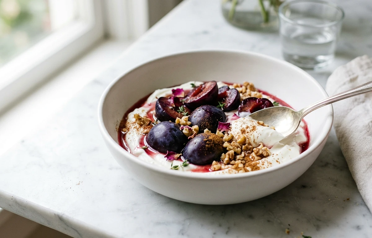 Plum & Greek Yogurt Bowl