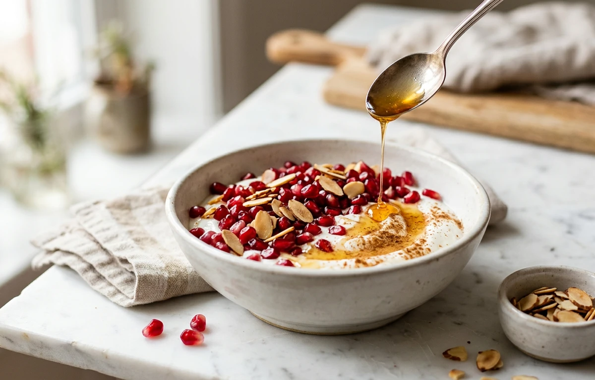 Pomegranate & Almond Yogurt Bowl