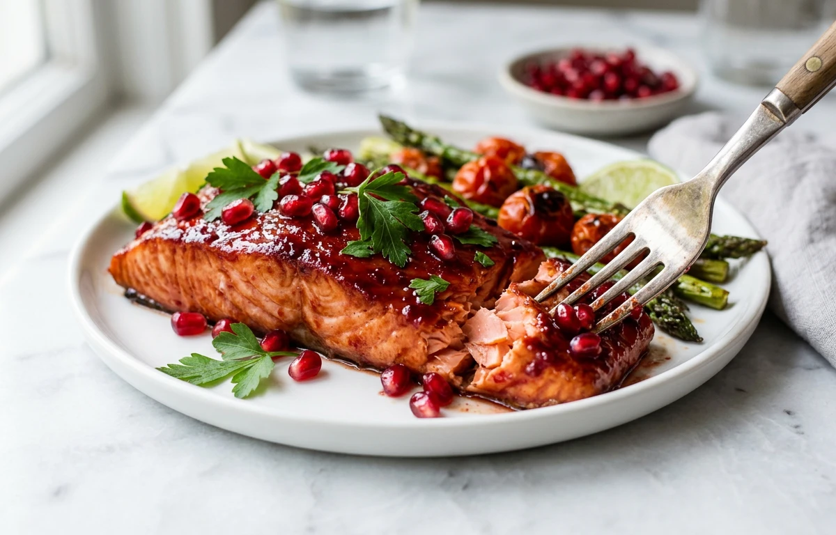 Pomegranate Glazed Salmon