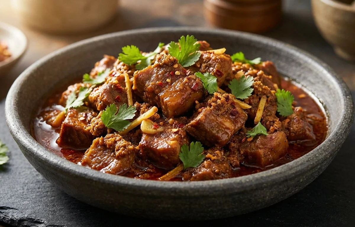 Pork with Axone Fry