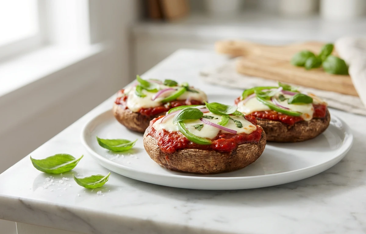 Portobello Mushroom Pizzas