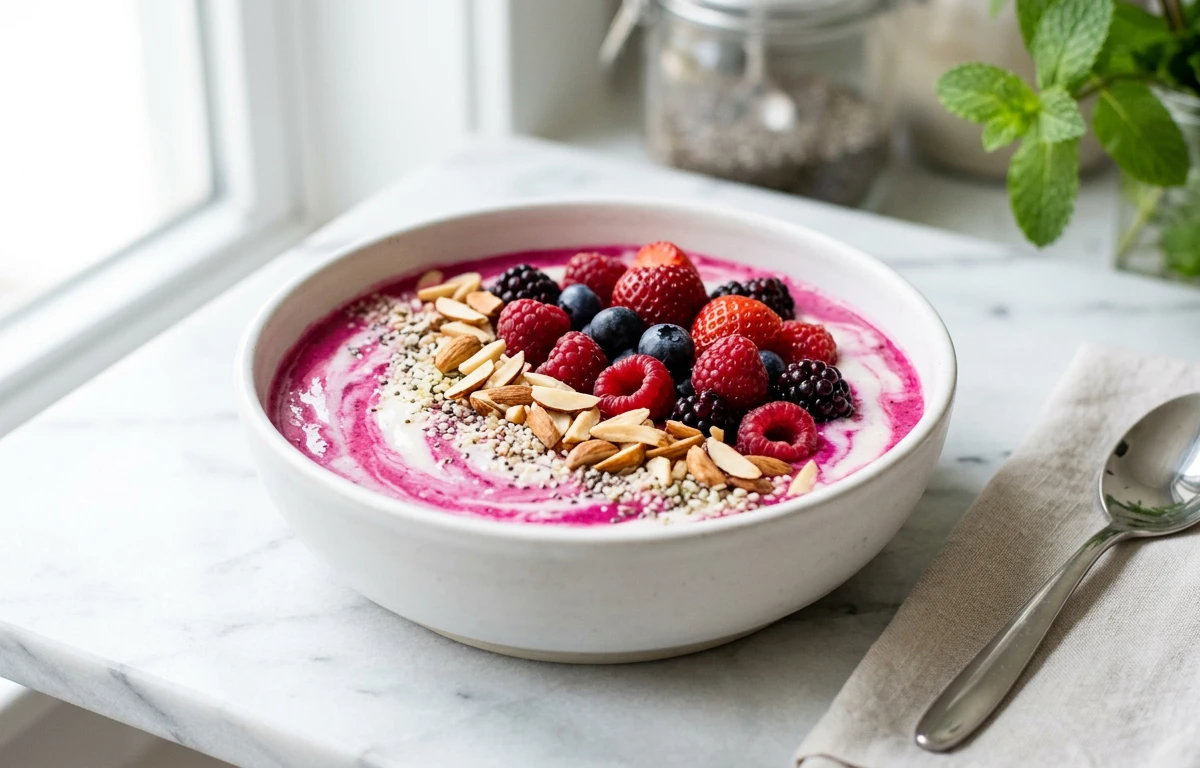 Protein-Packed Dragon Fruit Smoothie Bowl