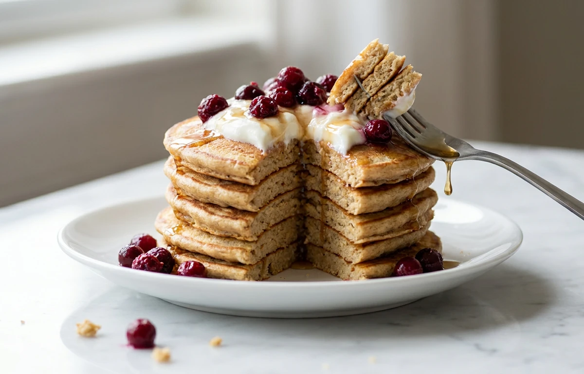 Protein-Packed Oat Flour Pancakes