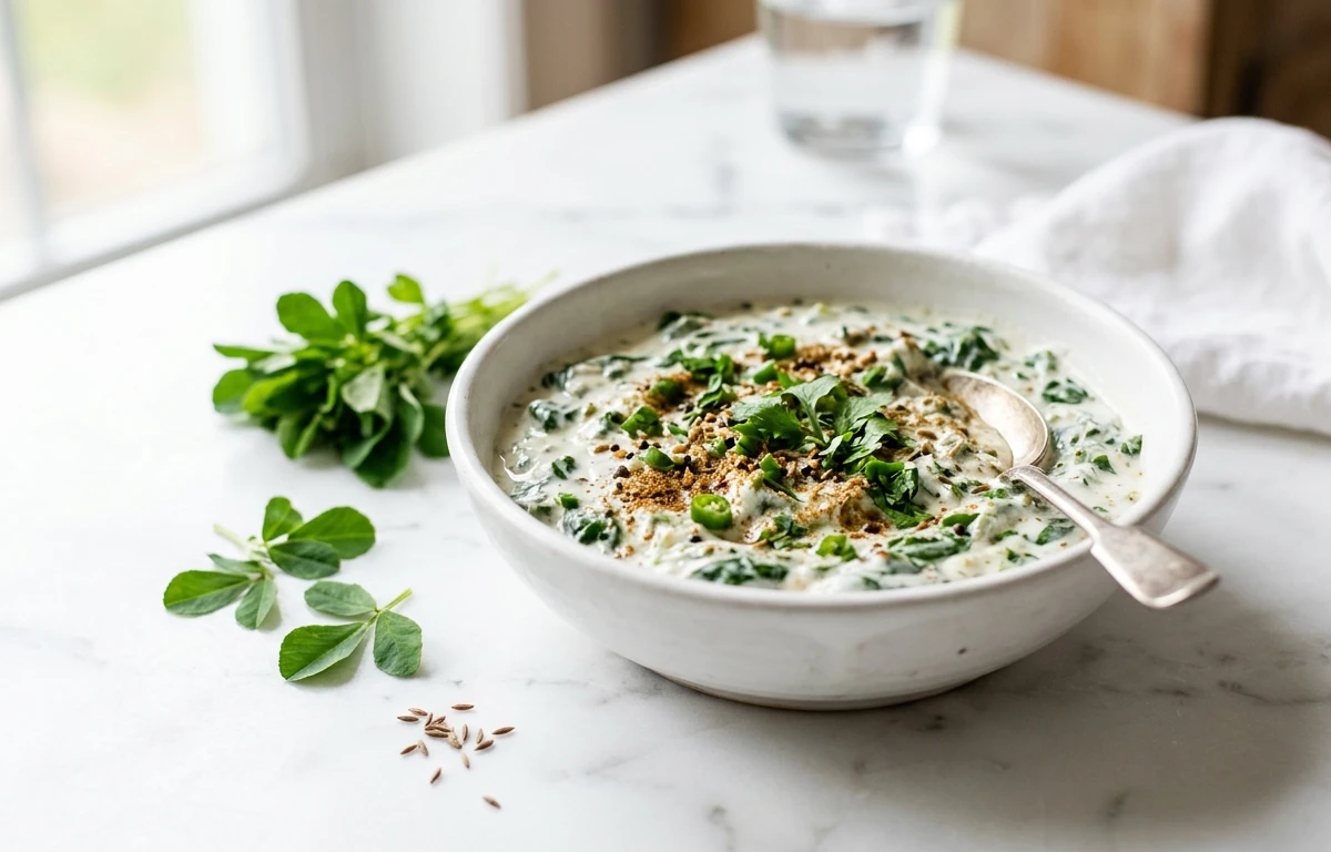 Protein-Rich Methi Raita