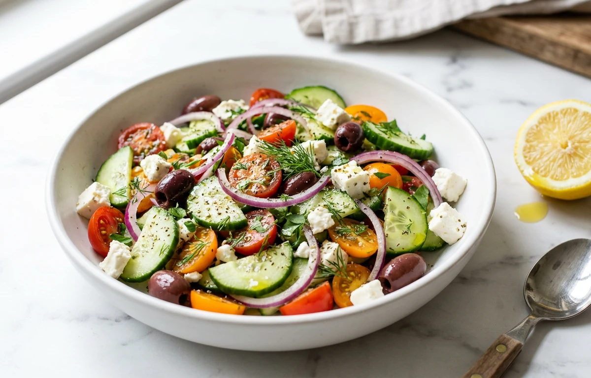 Quick 'Greek-Style' Cucumber Salad