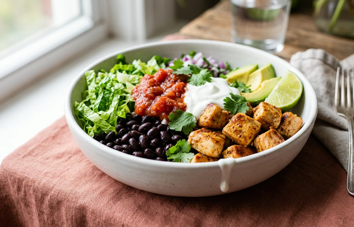 Quick Chicken & Black Bean Bowl