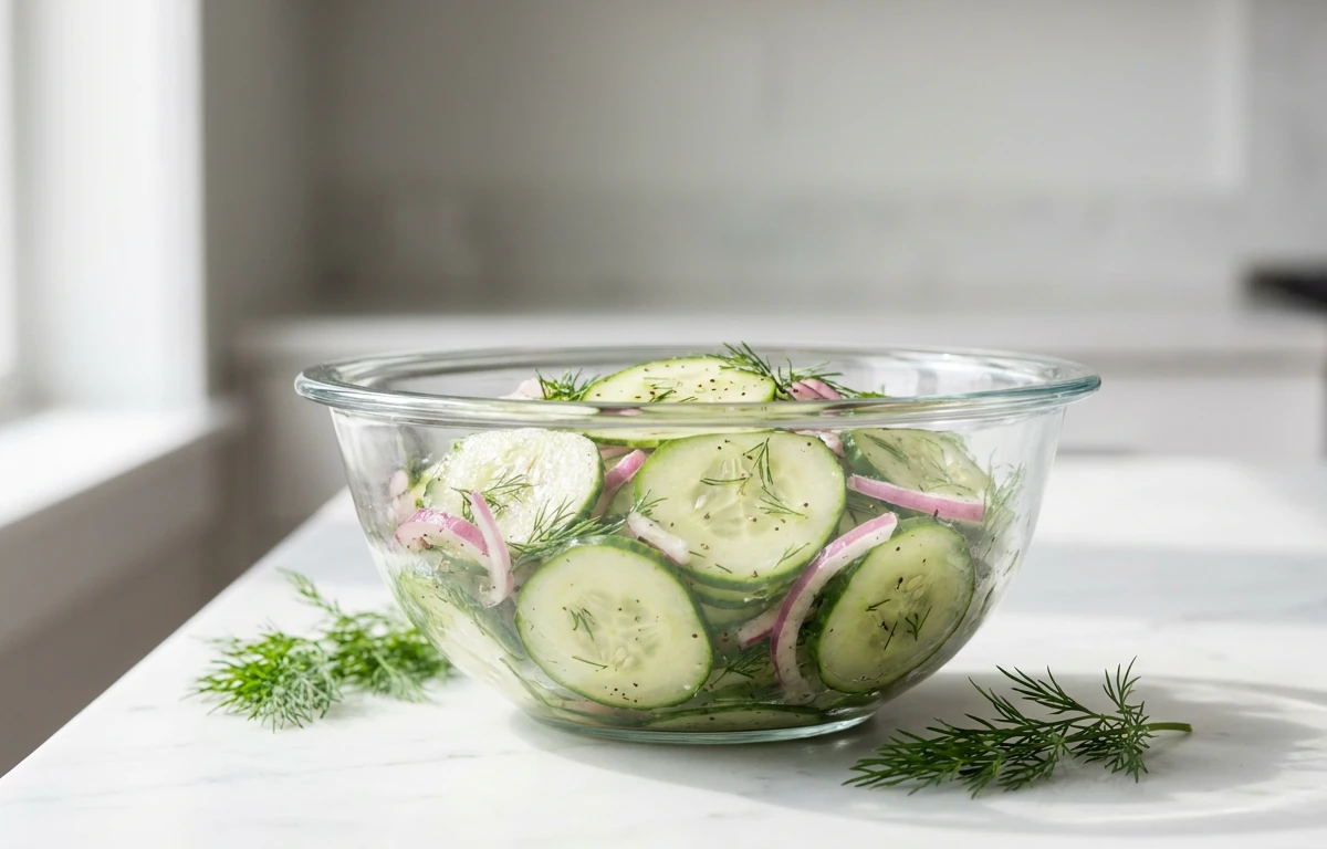 Quick Dill & Vinegar Cucumber Salad