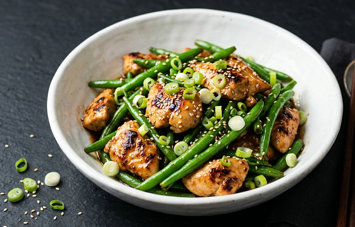 Quick Green Bean & Chicken Stir-fry