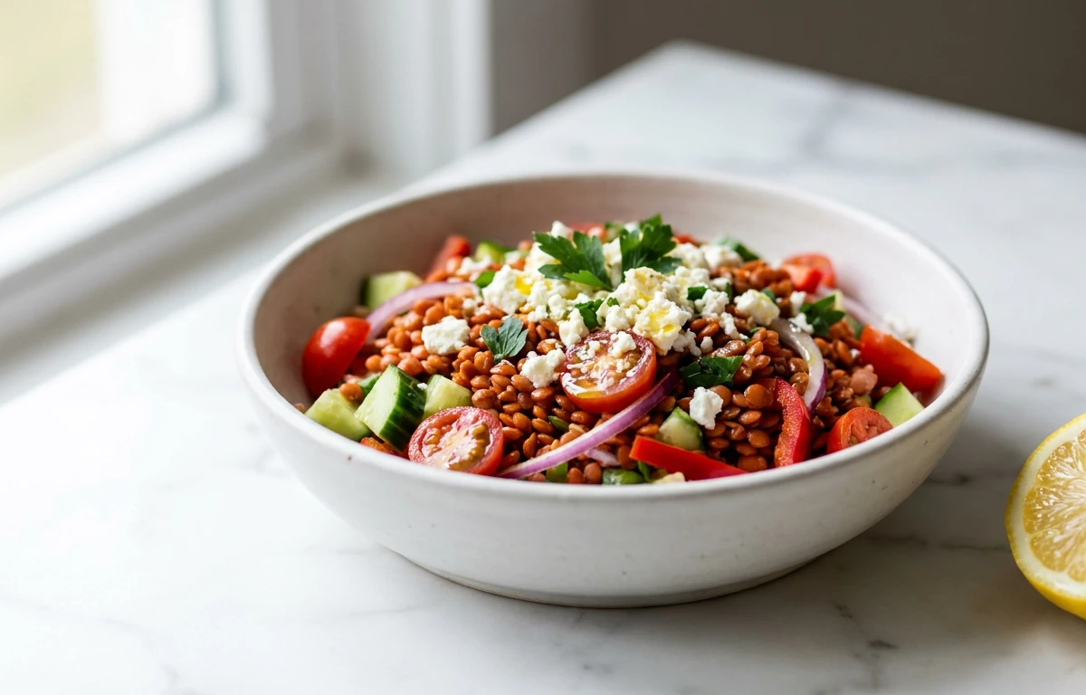 Quick Lentil & Feta Salad