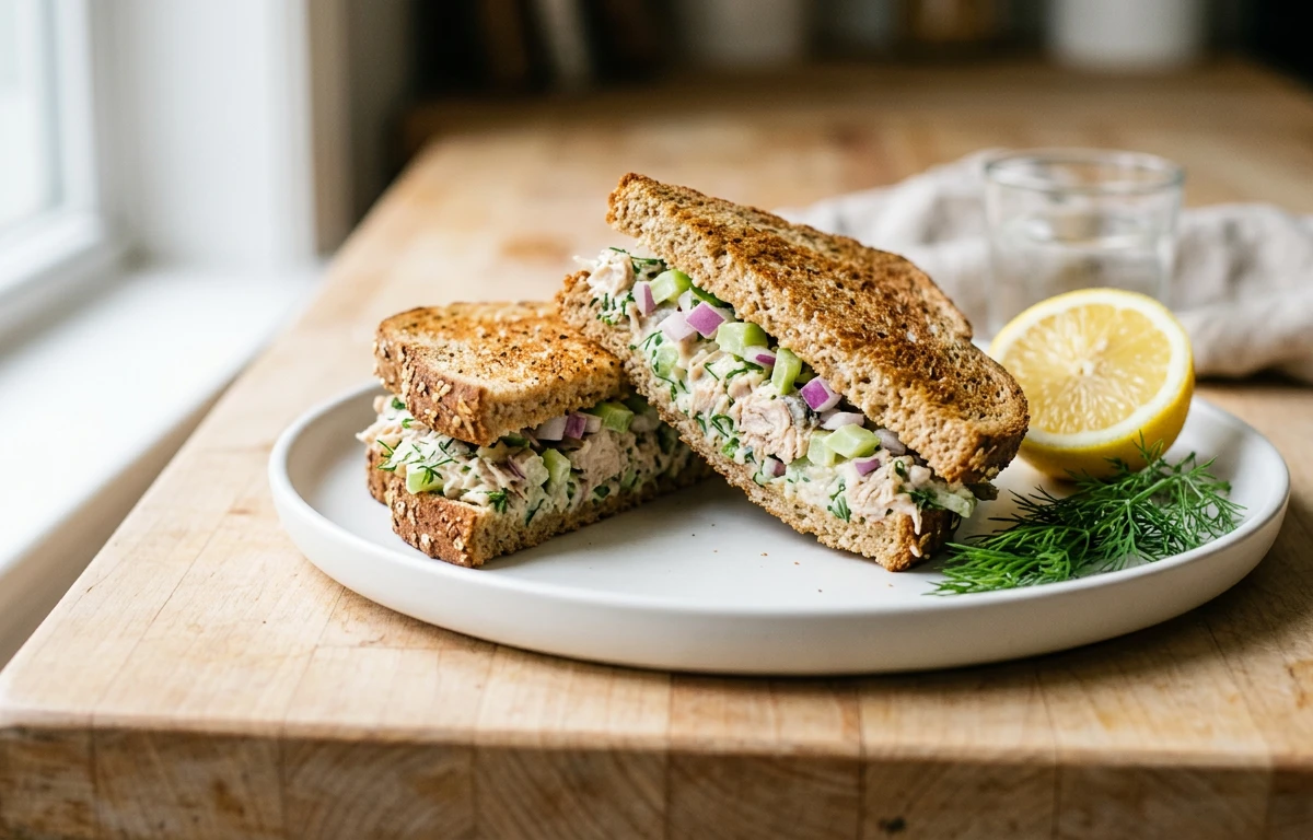 Quick Mackerel Salad Sandwich