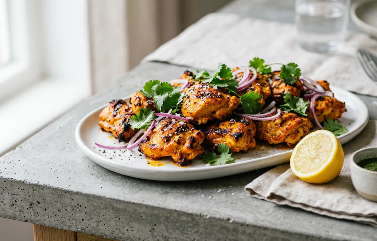 Quick Pan-Grilled Chicken Tikka