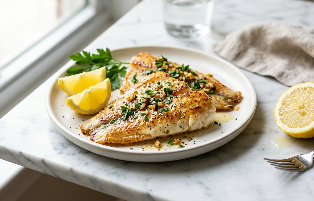 Quick Pan-Seared Basa with Lemon