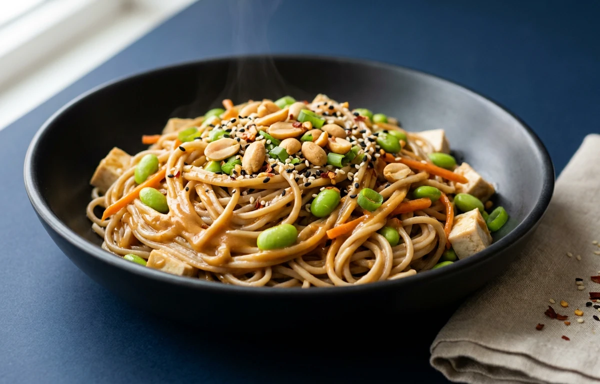 Quick Peanut Noodle Bowl