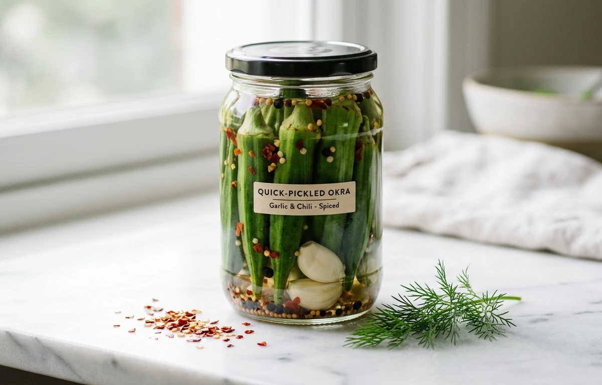 Quick-Pickled Okra Pods