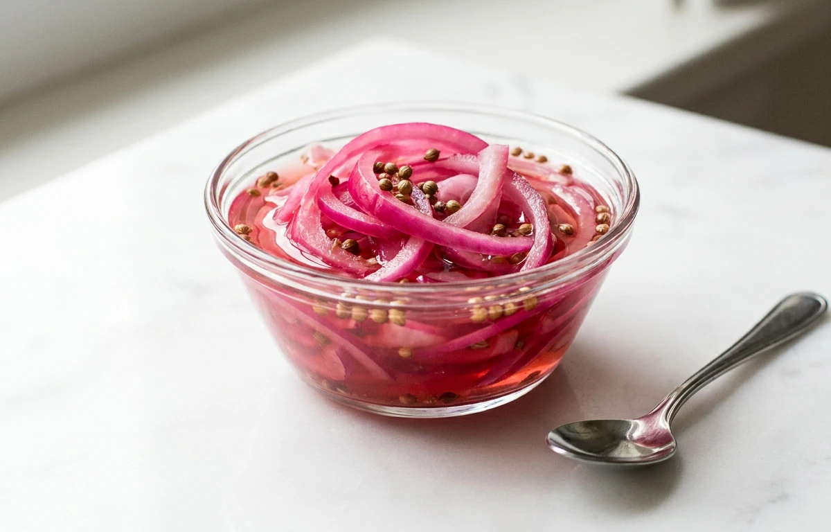 Quick Pickled Onions with Coriander