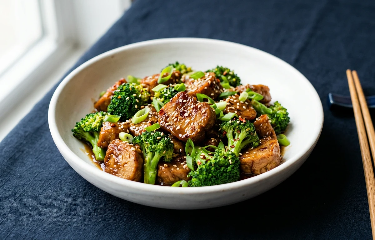 Quick Seitan & Broccoli Stir-fry