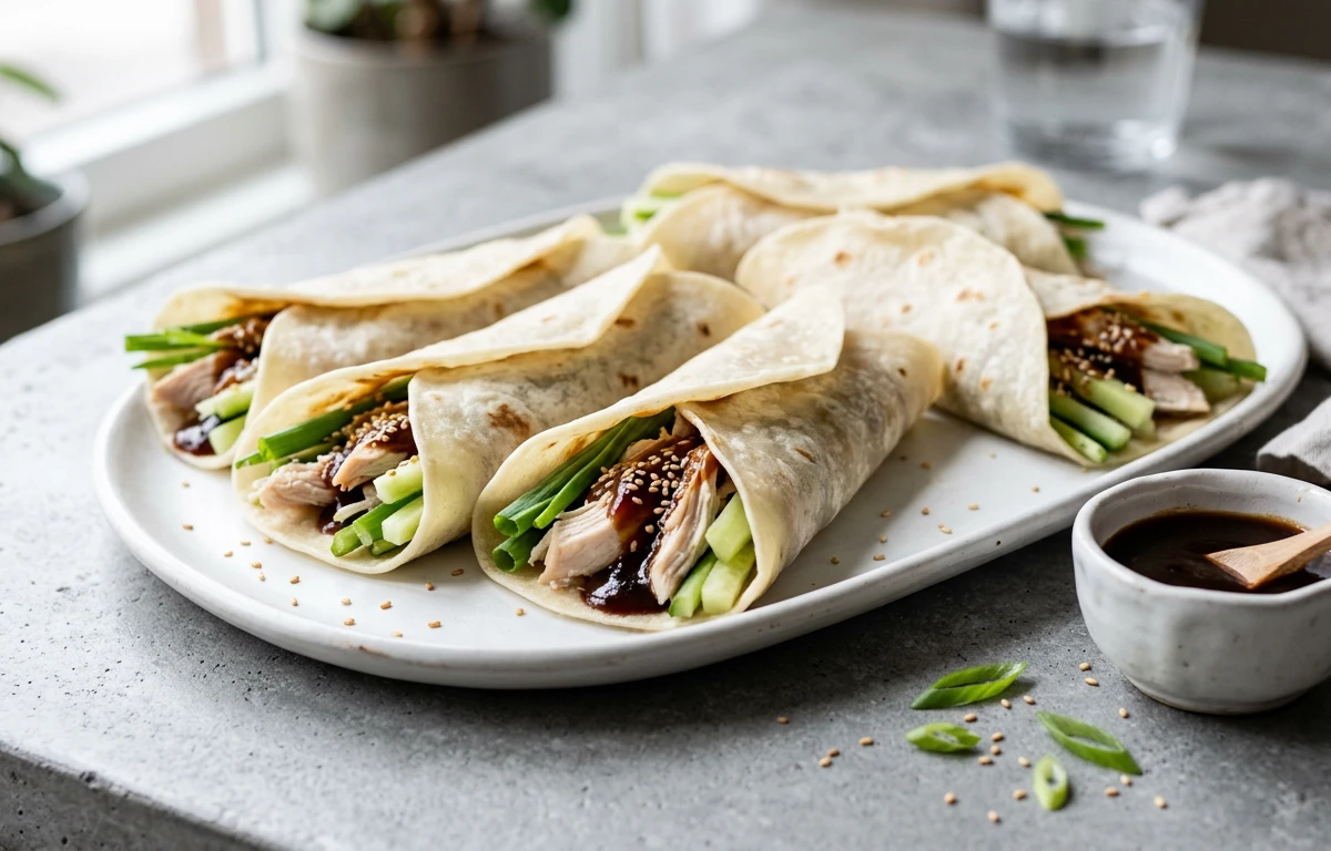 Quick Shredded Chicken Pancakes