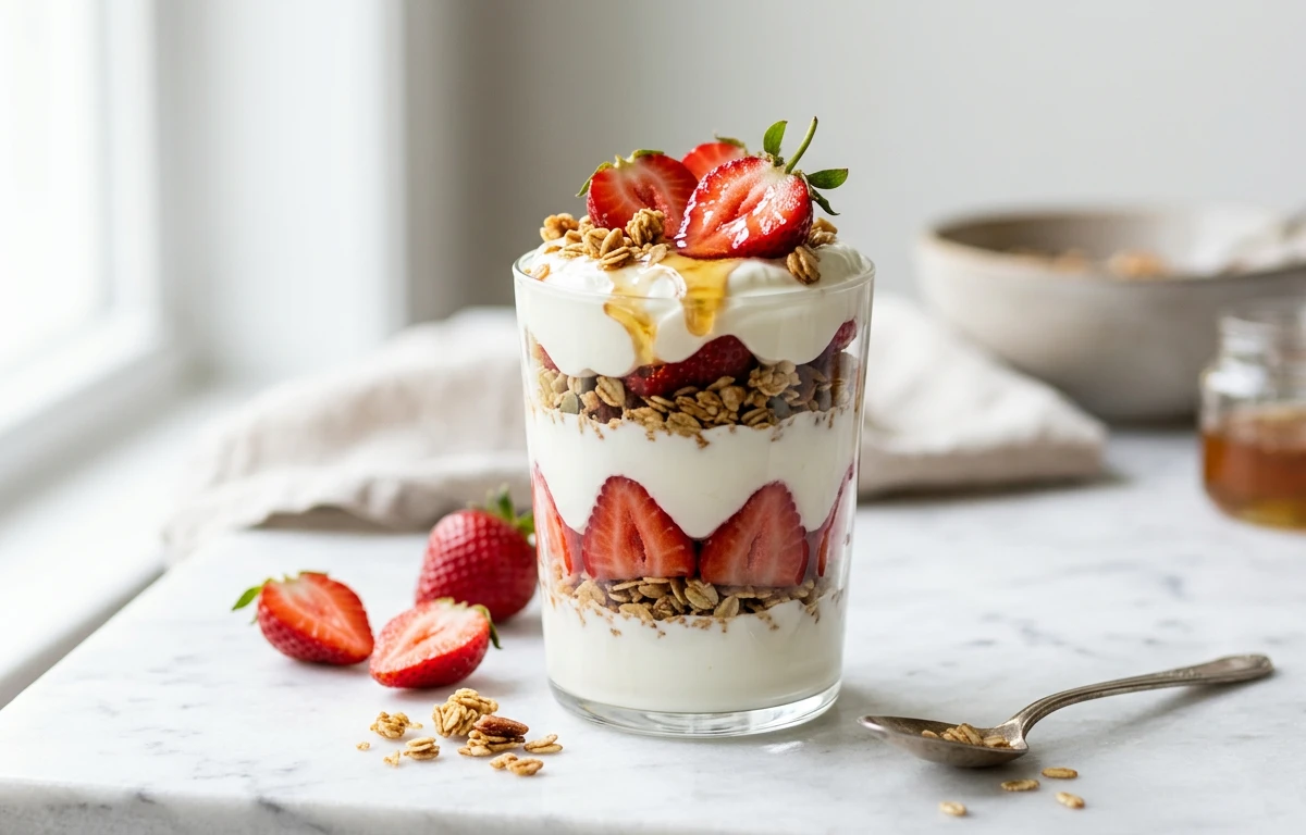 Quick Strawberry Yogurt Parfait