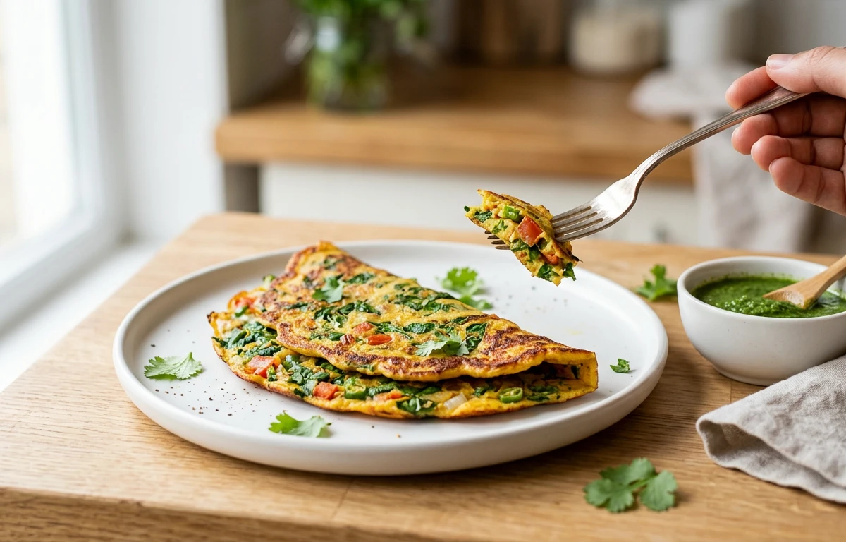 Quick Vegetable Besan Chilla