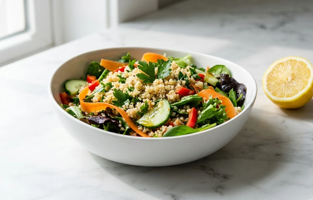 Quinoa and Mixed Greens Salad