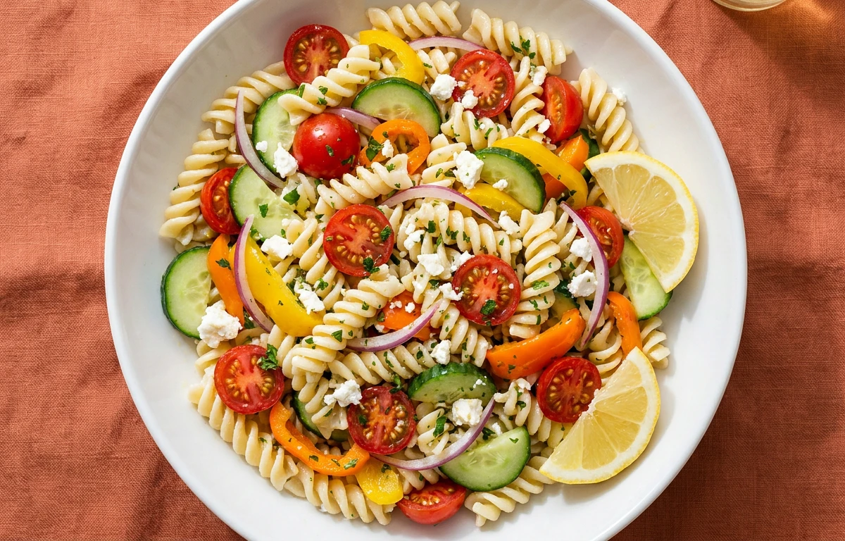 Rainbow Veggie Pasta Salad