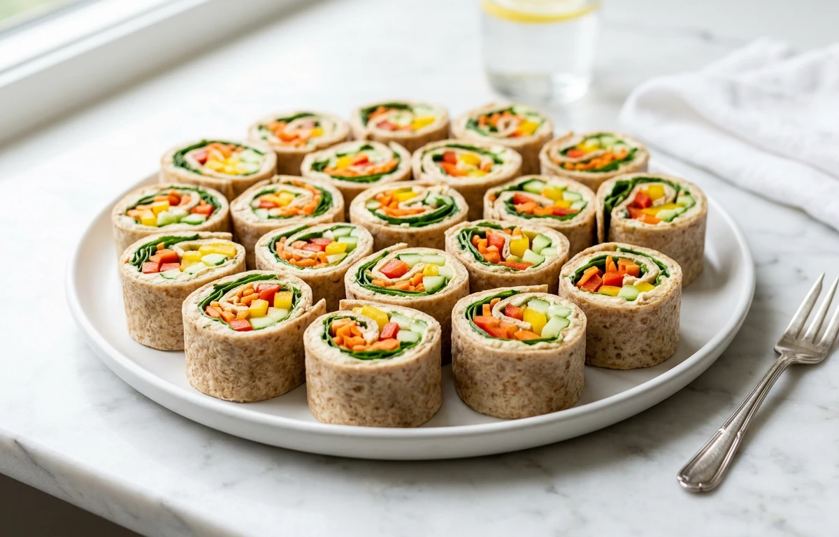 Rainbow Veggie Pinwheels