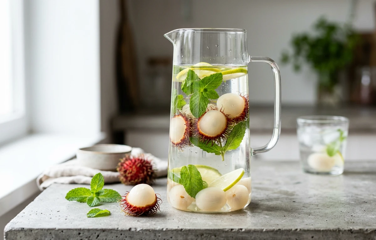 Rambutan & Mint Infused Water