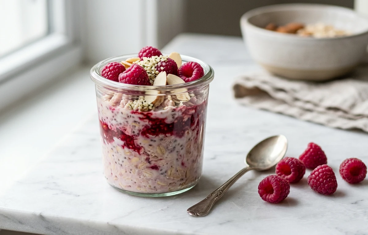 Raspberry Overnight Oats
