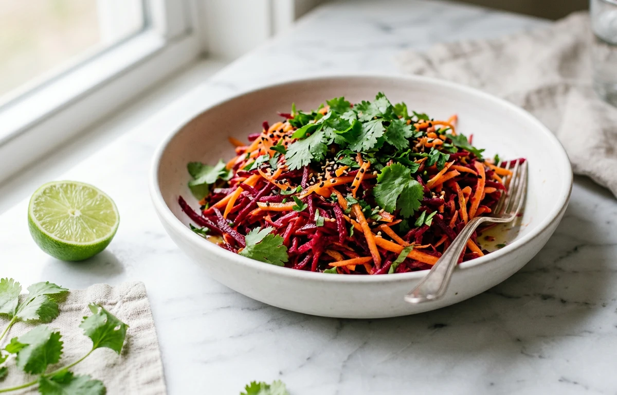 Raw Beet & Carrot Slaw